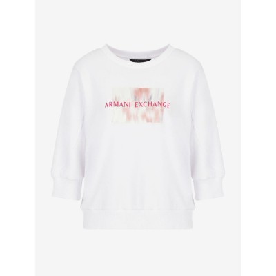 блуза,armani,exchange,crewneck,sweatshirt,white