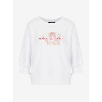 блуза,дамски,горнища,с,качулка,дамски,ежедневни,облекла,armani,exchange,crewneck,sweatshirt,white
