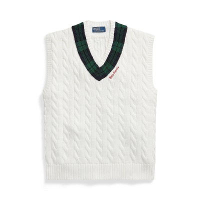 блуза,мъжки,пуловери,polo,ralph,lauren,men,s,knitted,sweater,vest,cream,combo