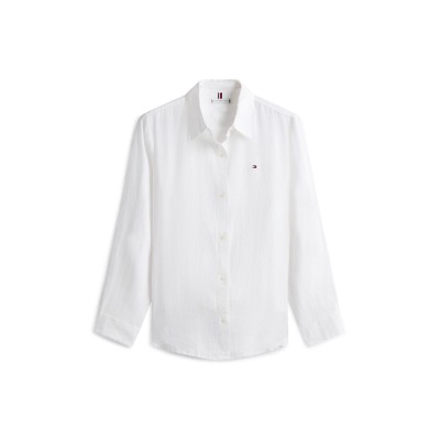 дамска,риза,дамски,ризи,tommy,hilfiger,women,s,long,sleeve,plain,shirt,th,optic,white