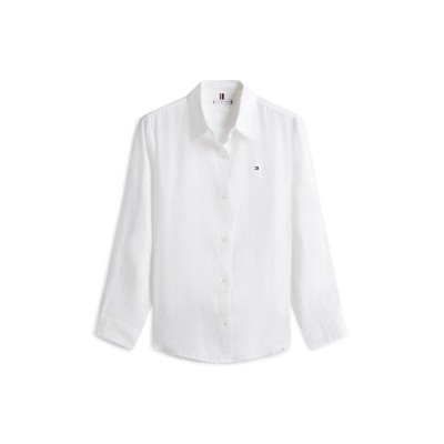 риза,дамски,ризи,tommy,hilfiger,women's,long,sleeve,plain,shirt,th,optic,white