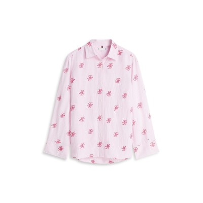 дамска,риза,дамски,ризи,tommy,hilfiger,women,s,long,sleeve,plain,shirt,rose,petal