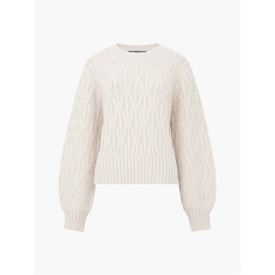 пуловер,дамски,плетени,дрехи,french,connection,women's,layon,knitted,crew,neck,jumper,classic,cream