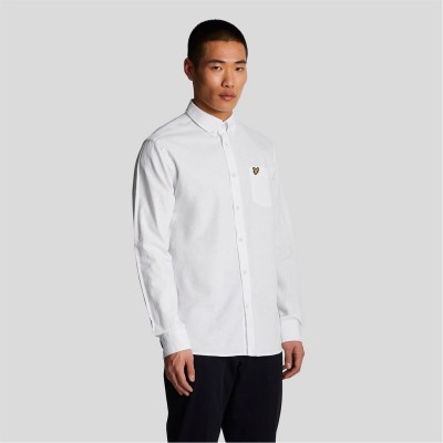 облекла,на,разпродажба,lyle,and,scott,cotton,linen,button,down,shirt,white