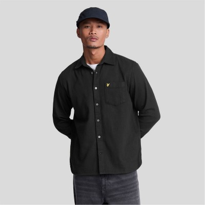 облекла,на,разпродажба,lyle,and,scott,worsted,twill,shirt,black