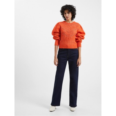 пуловер,дамски,плетени,дрехи,french,connection,kitty,recycled,jumper,60,mandarin,red