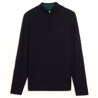 пуловер,мъжки,пуловери,ted,baker,fashbee,quarter,zip,jumper,navy
