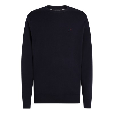 блуза,мъжки,пуловери,tommy,hilfiger,essential,cotton,crew,neck,pullover,sweater,desert,sky