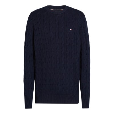 мъжки,пуловери,tommy,hilfiger,classic,cotton,cable,crew,neck,desert,sky,dw5