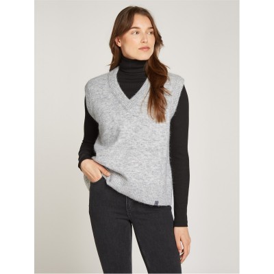 блуза,дамски,плетени,дрехи,calvin,klein,jeans,textured,sweater,vest,grey,heather