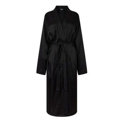 boss,monogram,silk,dressing,gown,black