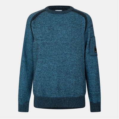 пуловер,мъжки,пуловери,cp,company,men's,lens,crew,knitted,turtle,neck,jumper,aegean,blue,815