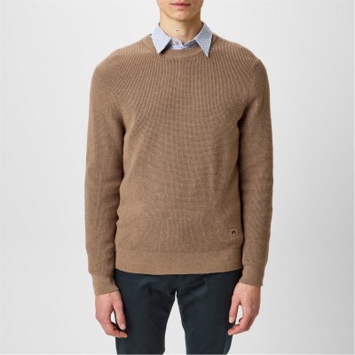 пуловер,мъжки,пуловери,ps,paul,smith,men's,waffle,knitted,crew,neck,jumper,beige,64