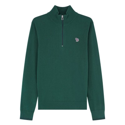 блуза,мъжки,пуловери,ps,paul,smith,zebra,logo,quarter,zip,sweater,green,38