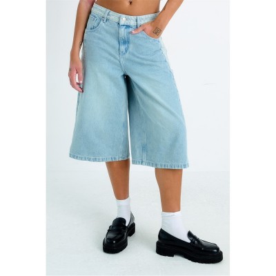 къси,панталони,дамски,къси,панталони,the,ragged,priest,women's,highway,jort,denim,shorts,light,blue