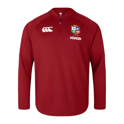 мъжки,тениски,мъжки,горнища,с,цип,ръгби,облекла,canterbury,british,and,irish,lions,2024,everest,first,layer,top,adults,red,dahlia