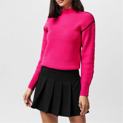 пуловер,дамски,плетени,дрехи,french,connection,women's,lorena,crew,neck,jumper,luminous,pink