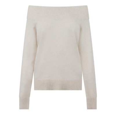 пуловер,дамски,плетени,дрехи,biba,biba,knitted,bardot,jumper,whitecap,grey