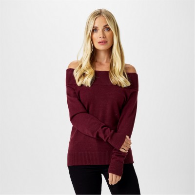 пуловер,дамски,плетени,дрехи,biba,biba,knitted,bardot,jumper,bordeaux