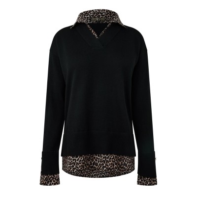пуловер,дамски,плетени,дрехи,biba,biba,2in1,jumper,black,leo