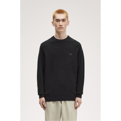 пуловер,мъжки,пуловери,fred,perry,lambswool,jumper,black,198