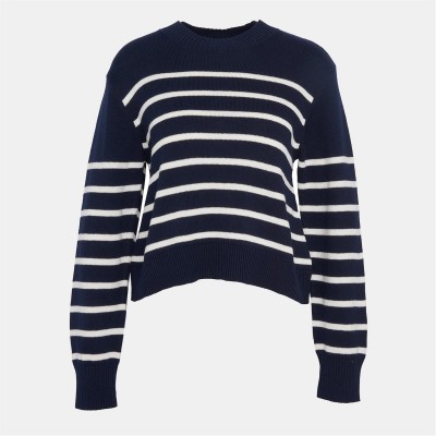 пуловер,barbour,emery,striped,crew,neck,jumper,navy,cloud