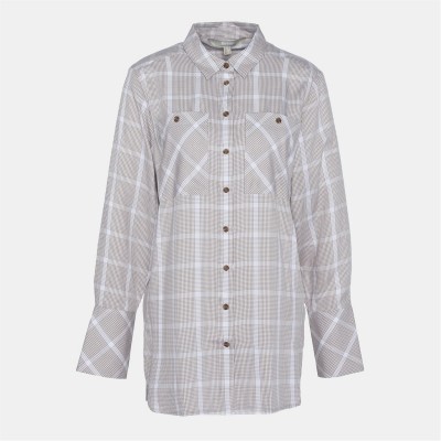 дамски,ризи,barbour,rhonda,check,long,sleeved,shirt,honey,white