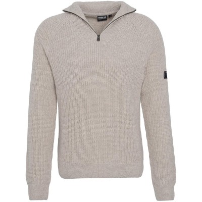 пуловер,мъжки,пуловери,barbour,international,chester,half,zip,jumper,whisperwht,wh32