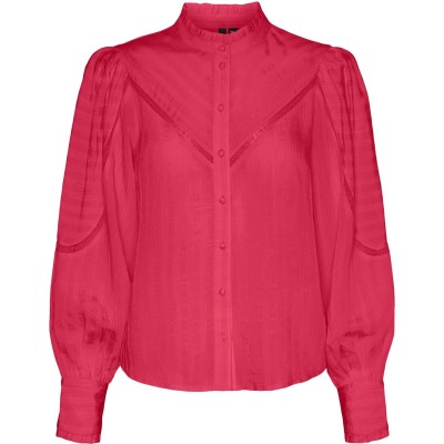 риза,с,дълъг,ръкав,дамски,ризи,vero,moda,long,sleeve,lace,shirt,rspbrry,wine
