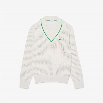 пуловер,облекла,на,разпродажба,мъжки,пуловери,lacoste,cricket,jumper,white,gih