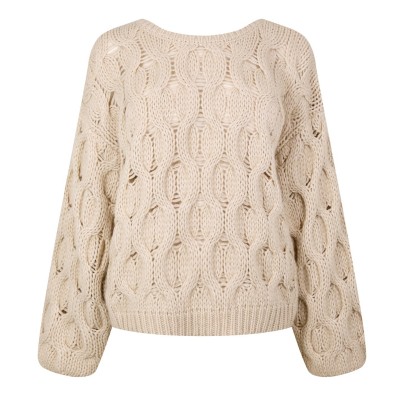 пуловер,дамски,плетени,дрехи,boss,women's,c,fanova,knitted,jumper,open,beige