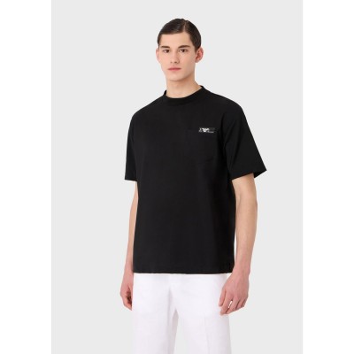тениска,мъжки,тениски,emporio,armani,micro,logo,t,shirt,black