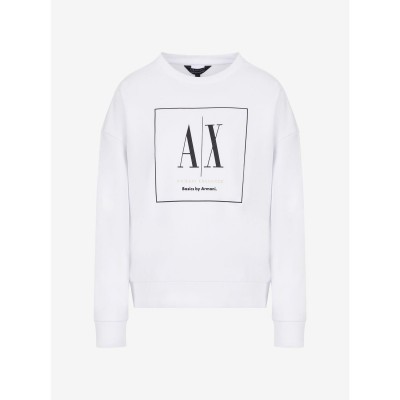 блуза,armani,exchange,crewneck,sweatshirt,white
