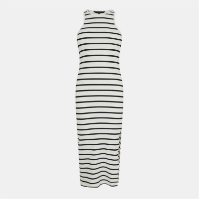 тениска,дамски,поли,и,рокли,french,connection,women's,tommy,stripe,racer,back,t,shirt,dress,summer,white