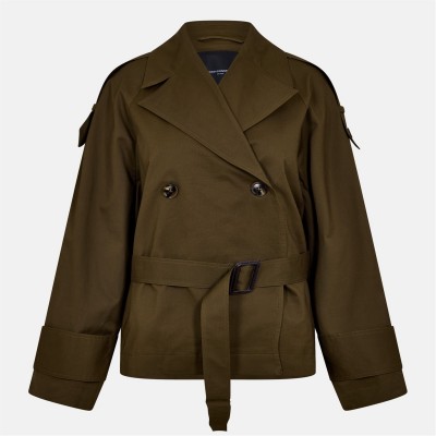 дамски,якета,и,палта,french,connection,women's,denby,weather,resistant,belted,trench,coat,khaki