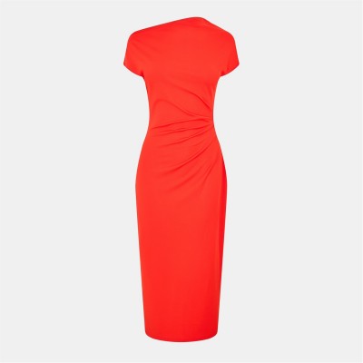 рокля,дамски,поли,и,рокли,french,connection,women's,valetta,off,shoulder,a,line,dress,scarlet,red