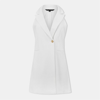 рокля,дамски,поли,и,рокли,french,connection,women's,whisper,halter,blazer,dress,summer,white