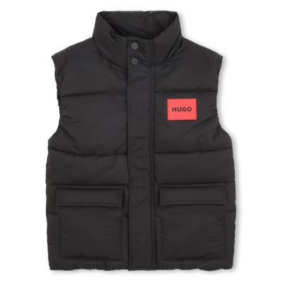 елек,детски,3/4,панталони,hugo,hugo,logo,gilet,jn62,black,09b