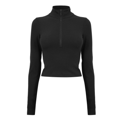 дамска,плетена,блуза,отново,на,училище,nike,women,s,quarter,zip,knitted,top,black