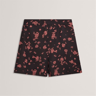 дамски,къси,панталони,ted,baker,ted,satin,printed,short,black