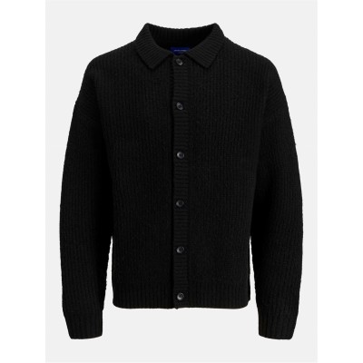 мъжка,жилетка,мъжки,пуловери,jack,and,jones,york,knit,cardigan,mens,black