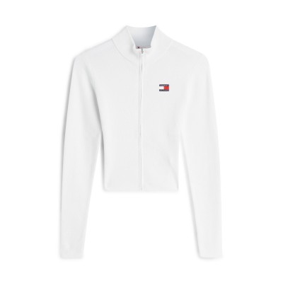 дамска,плетена,блуза,tommy,jeans,women,s,full,zip,knitted,top,ancient,white