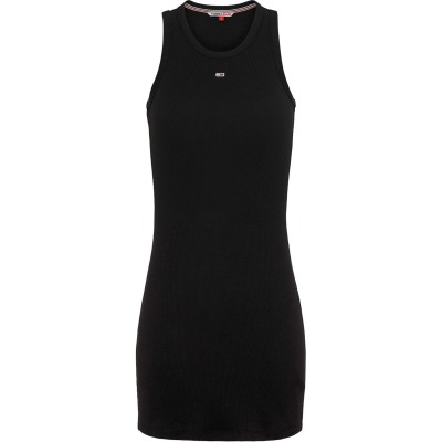 дамски,поли,и,рокли,tommy,jeans,tjw,essential,rib,tank,bodycon,black