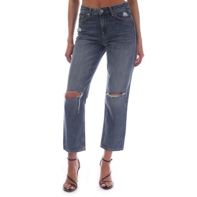 дънки,дамски,дънки,gant,camie,relaxed,fit,cropped,ripped,jeans,blue