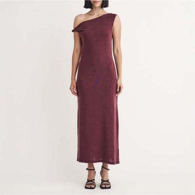 рокля,nobodys,child,andrea,twist,shoulder,midi,dress,purple