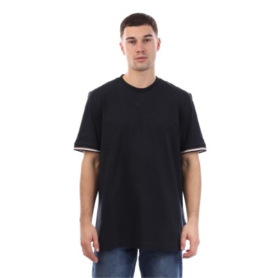 тениска,мъжки,тениски,boss,thompson,signature,stripe,cuffs,t,shirt,dark,blue
