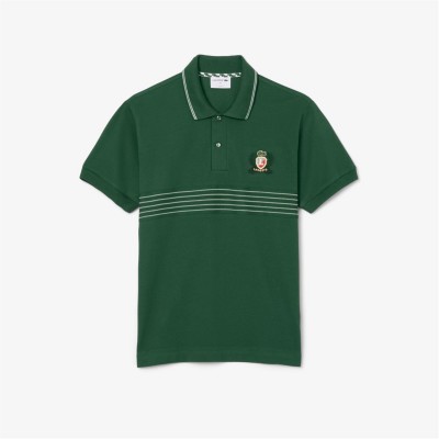 блуза,с,яка,мъжки,тениски,lacoste,classic,fit,l.12.12,embroidered,shield,polo,shirt,green