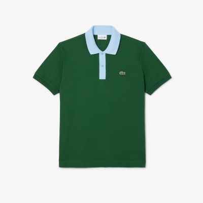 блуза,с,яка,мъжки,тениски,lacoste,contrast,collar,l,12,12,polo,shirt,green