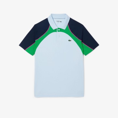 блуза,с,яка,мъжки,тениски,lacoste,ultra,dry,colour,block,tennis,polo,shirt,blue