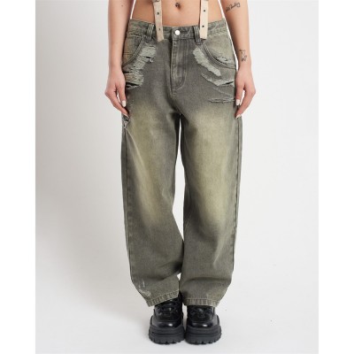 дънки,дамски,дънки,the,ragged,priest,women's,crescent,biggie,wide,leg,jeans,grey